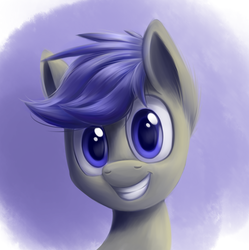 Size: 1476x1484 | Tagged: safe, artist:deltauraart, oc, oc only, pony, bust, grin, portrait, smiling, solo