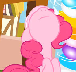 Size: 495x473 | Tagged: safe, screencap, pinkie pie, earth pony, pony, g4, pinkie pride, season 4, cute, female, looking up, mare, nose in the air, solo