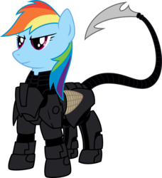 Size: 9252x10155 | Tagged: safe, artist:theholytuna, rainbow dash, pegasus, pony, fallout equestria, g4, absurd resolution, armor, enclave armor, fanfic, fanfic art, female, hooves, mare, ministry mares, power armor, powered exoskeleton, simple background, solo, transparent background, wings