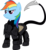 Size: 9252x10155 | Tagged: safe, artist:theholytuna, rainbow dash, pegasus, pony, fallout equestria, g4, absurd resolution, armor, enclave armor, fanfic, fanfic art, female, hooves, mare, ministry mares, power armor, powered exoskeleton, simple background, solo, transparent background, wings