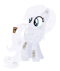 Size: 441x521 | Tagged: safe, artist:kasi-ona, oc, oc only, earth pony, original species, pony, book, dust, dust pony, looking back, simple background, smiling, solo, transparent background, trash