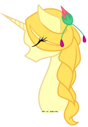 Size: 464x672 | Tagged: safe, artist:basykail, oc, oc only, oc:light purity, pony, unicorn, bust, female, flower, flower in hair, mare, portrait, simple background, solo, transparent background
