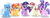 Size: 10000x3667 | Tagged: safe, artist:limedazzle, moondancer, starlight glimmer, sunset shimmer, trixie, twilight sparkle, pony, unicorn, g4, absurd resolution, counterparts, cute, dancerbetes, diatrixes, filly, filly moondancer, filly starlight glimmer, filly sunset shimmer, filly trixie, filly twilight sparkle, glimmerbetes, hnnng, magical quartet, magical quintet, magical trio, open mouth, shimmerbetes, show accurate, simple background, smiling, transparent background, twiabetes, twilight's counterparts, vector, young, younger