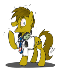 Size: 1800x2400 | Tagged: safe, oc, oc only, oc:twitchy rudder, pony, headset, insanity, pilot, simple background, solo, tired, white background