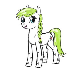 Size: 500x512 | Tagged: safe, artist:adeptus-monitus, oc, oc only, oc:marussia, earth pony, pony, birch bark, birch tree, braid, looking at you, nation ponies, russia, smiling, solo