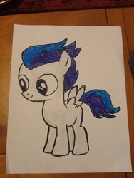 Size: 720x960 | Tagged: safe, artist:jawsandgumballfan24, rumble, pegasus, pony, g4, drawing, male, solo, traditional art