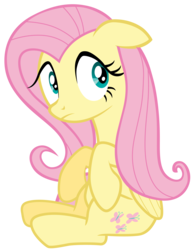 Size: 7000x9000 | Tagged: safe, artist:tardifice, fluttershy, pony, g4, tanks for the memories, absurd resolution, female, simple background, sitting, solo, transparent background, vector