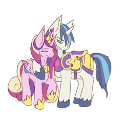 Size: 1280x1202 | Tagged: safe, artist:macyw, princess cadance, shining armor, g4, eyes closed, hug, male, nuzzling, ship:shiningcadance, shipping, simple background, straight, transparent background