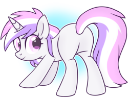 Size: 2000x1533 | Tagged: safe, artist:sugguk, oc, oc only, oc:cotton white, pony, unicorn, butt, female, mare, plot, simple background, solo, transparent background