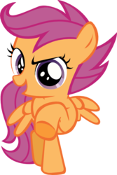 Size: 381x571 | Tagged: safe, artist:theairgonaut, scootaloo, pony, g4, female, looking at you, missing limb, raised hoof, simple background, solo, transparent background, vector