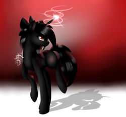 Size: 2449x2281 | Tagged: artist needed, source needed, safe, oc, oc only, oc:caki, pony, unicorn, high res, magic, solo