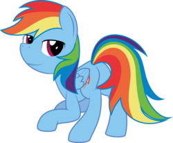 Size: 2688x2220 | Tagged: safe, artist:derphed, rainbow dash, pegasus, pony, g4, butt, female, high res, looking at you, mare, plot, simple background, solo, transparent background, vector