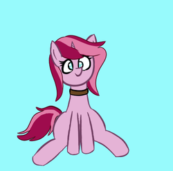 Size: 449x443 | Tagged: safe, artist:seafooddinner, oc, oc only, oc:rosebud, pony, unicorn, simple background, solo