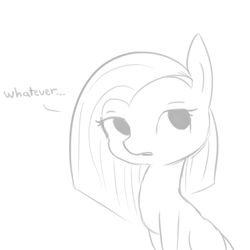 Size: 1080x1080 | Tagged: safe, artist:tjpones, pinkie pie, earth pony, pony, g4, dialogue, female, grayscale, monochrome, pinkamena diane pie, simple background, solo, straight mane, white background