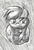 Size: 874x1280 | Tagged: safe, artist:shoeunit, rainbow dash, pony, g4, crying, female, monochrome, solo, traditional art