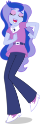Size: 1289x3990 | Tagged: safe, artist:famousmari5, princess luna, vice principal luna, equestria girls, friendship games, g4, dancing, eyes closed, female, silly human, simple background, solo, transparent background, vector
