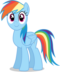 Size: 3750x4450 | Tagged: safe, artist:tomfraggle, rainbow dash, pony, g4, absurd resolution, female, simple background, smiling, solo, transparent background, vector