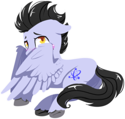 Size: 2112x2006 | Tagged: safe, artist:baldmoose, oc, oc only, oc:wing, pegasus, pony, blushing, high res, shy, solo