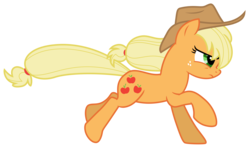 Size: 7308x4300 | Tagged: safe, artist:estories, applejack, earth pony, pony, g4, absurd resolution, female, running, simple background, solo, transparent background, vector