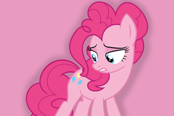 Size: 6000x4000 | Tagged: safe, artist:spottedlions, pinkie pie, pony, g4, absurd resolution, female, sad, simple background, solo, vector