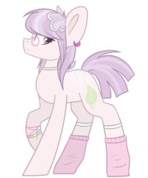 Size: 1197x1440 | Tagged: safe, artist:despotshy, oc, oc only, oc:tea leaf, earth pony, pony, clothes, ear piercing, earring, female, glasses, jewelry, mare, piercing, raised hoof, simple background, socks, solo, transparent background