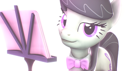 Size: 3840x2160 | Tagged: safe, artist:tesseron-c, octavia melody, earth pony, pony, g4, 3d, book, bowtie, female, high res, looking at you, solo, source filmmaker