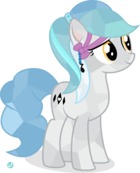 Size: 2300x2843 | Tagged: safe, artist:arifproject, oc, oc only, oc:prism pitchbend, crystal pony, pony, g4, cutie mark, high res, request, simple background, smiling, solo, transparent background, vector