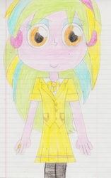 Size: 1960x3120 | Tagged: safe, artist:ariavampirerose7, lemon zest, equestria girls, g4, female, lined paper, solo, traditional art