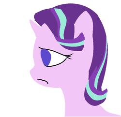 Size: 694x672 | Tagged: safe, artist:violaconcert, derpibooru exclusive, starlight glimmer, pony, g4, bust, female, simple background, solo, white background