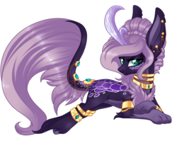Size: 3000x2428 | Tagged: safe, artist:crystal-tranquility, oc, oc only, oc:queen vahroma, original species, high res, solo