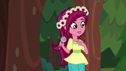 Size: 1280x720 | Tagged: safe, screencap, gloriosa daisy, equestria girls, g4, my little pony equestria girls: legend of everfree, female, magical geodes, solo