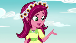 Size: 1280x720 | Tagged: safe, screencap, gloriosa daisy, equestria girls, g4, my little pony equestria girls: legend of everfree, female, magical geodes, solo