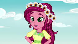 Size: 1280x720 | Tagged: safe, screencap, gloriosa daisy, equestria girls, g4, my little pony equestria girls: legend of everfree, female, magical geodes, solo