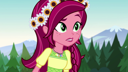 Size: 1280x720 | Tagged: safe, screencap, gloriosa daisy, equestria girls, g4, my little pony equestria girls: legend of everfree, female, magical geodes, solo