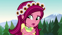 Size: 1280x720 | Tagged: safe, screencap, gloriosa daisy, equestria girls, g4, my little pony equestria girls: legend of everfree, female, magical geodes, solo