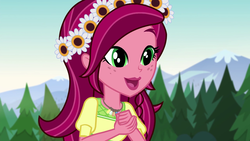 Size: 1280x720 | Tagged: safe, screencap, gloriosa daisy, equestria girls, g4, my little pony equestria girls: legend of everfree, female, magical geodes, solo