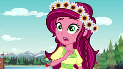 Size: 1280x720 | Tagged: safe, screencap, gloriosa daisy, equestria girls, g4, my little pony equestria girls: legend of everfree, female, magical geodes, solo