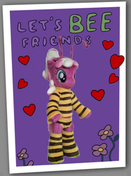 Size: 622x830 | Tagged: safe, artist:agatrix, cheerilee, bee, pony, g4, anthro plushie, cheeribee, clothes, costume, irl, photo, plushie, solo