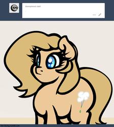 Size: 1280x1420 | Tagged: safe, artist:slavedemorto, oc, oc only, oc:backy, pony, ask, confused, solo, tumblr