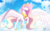 Size: 1920x1200 | Tagged: safe, artist:laptop-pone, princess celestia, alicorn, pony, g4, beautiful, eyes closed, female, flying, jewelry, regal, regalia, signature, sky, solo, spread wings