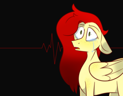 Size: 2000x1570 | Tagged: safe, artist:spitfirekat, oc, oc only, oc:golden arts, pegasus, pony, crying, female, mare, solo