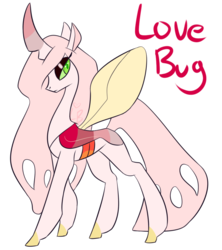 Size: 800x900 | Tagged: safe, artist:the-love-bug-queen, oc, oc only, oc:love bug, changeling, pink changeling, solo