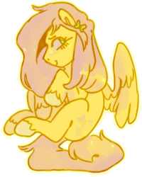 Size: 600x750 | Tagged: safe, artist:snyail, fluttershy, pony, g4, female, looking away, profile, simple background, smiling, solo, transparent background, unshorn fetlocks