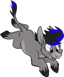 Size: 557x670 | Tagged: safe, artist:spainfischer, oc, oc only, oc:tara, donkey, pony, bucking, colored hooves, cute, donkey oc, grin, simple background, smiling, solo, transparent background, unshorn fetlocks, windswept mane