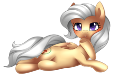 Size: 3434x2195 | Tagged: safe, artist:scarlet-spectrum, oc, oc only, oc:elarise, pegasus, pony, commission, female, high res, looking at you, lying, mare, on side, purple eyes, simple background, solo, transparent background, white hair