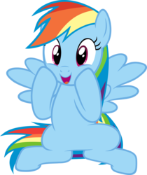 Size: 818x976 | Tagged: safe, artist:slb94, edit, rainbow dash, pegasus, pony, g4, cute, cutie, dashabetes, female, fixed vector, mare, simple background, solo, transparent background, vector