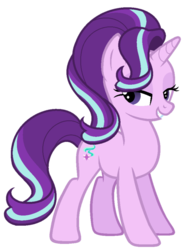Size: 768x988 | Tagged: safe, artist:gihhbloonde, starlight glimmer, pony, unicorn, g4, female, lidded eyes, looking back, mare, sassy, simple background, smiling, solo, transparent background, vector