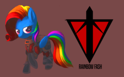 Size: 1280x800 | Tagged: safe, artist:vultraz, rainbow dash, pony, g4, female, planetside 2, rainbow fash, solo, terran republic