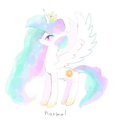 Size: 594x663 | Tagged: safe, artist:laurasrxfgcc, princess celestia, g4, female, simple background, solo, spread wings, white background