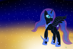 Size: 3000x2000 | Tagged: safe, artist:dr-papa, nightmare moon, alicorn, pony, g4, female, high res, solo, spread wings, wings